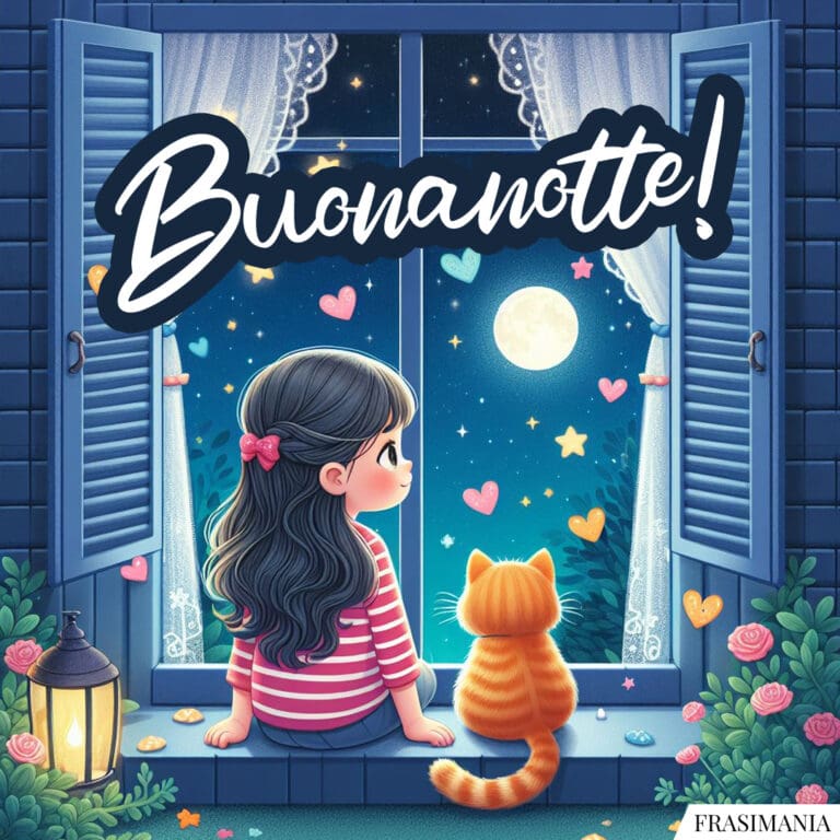 Immagini della buonanotte con gatti e gattini (nuovissime e inedite)
