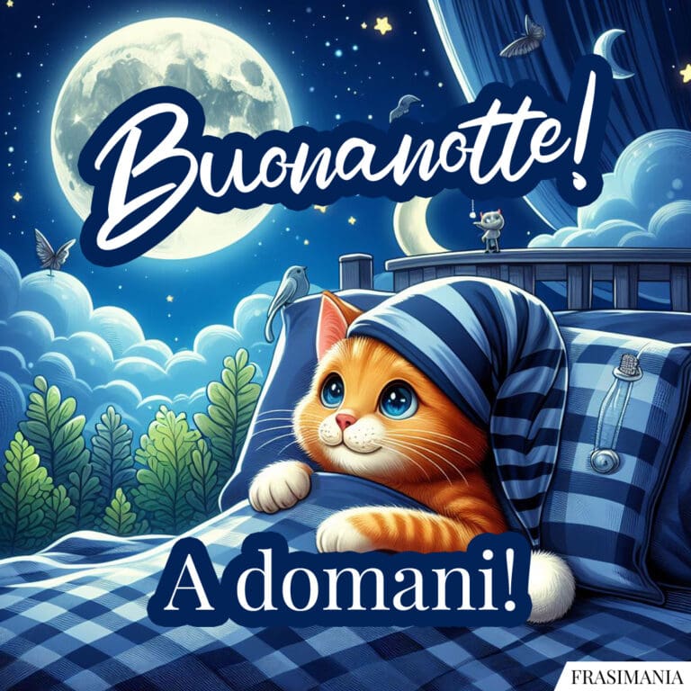 Immagini della buonanotte con gatti e gattini (nuovissime e inedite)