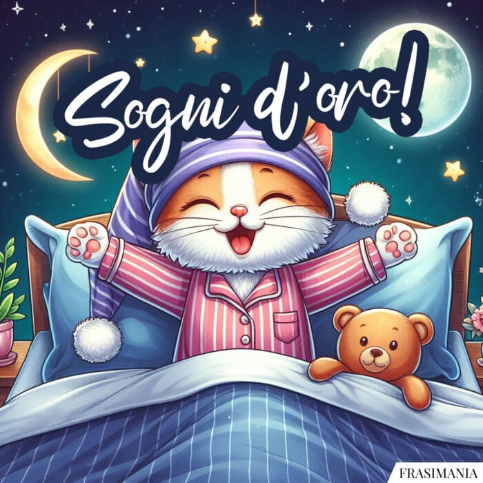 Buonanotte gatti sogni