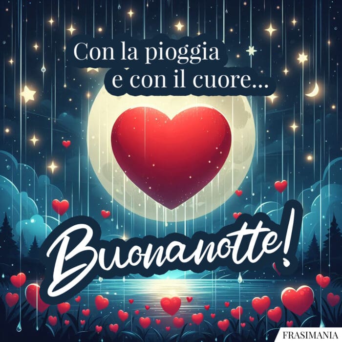 Con la pioggia e con il cuore… Buonanotte!