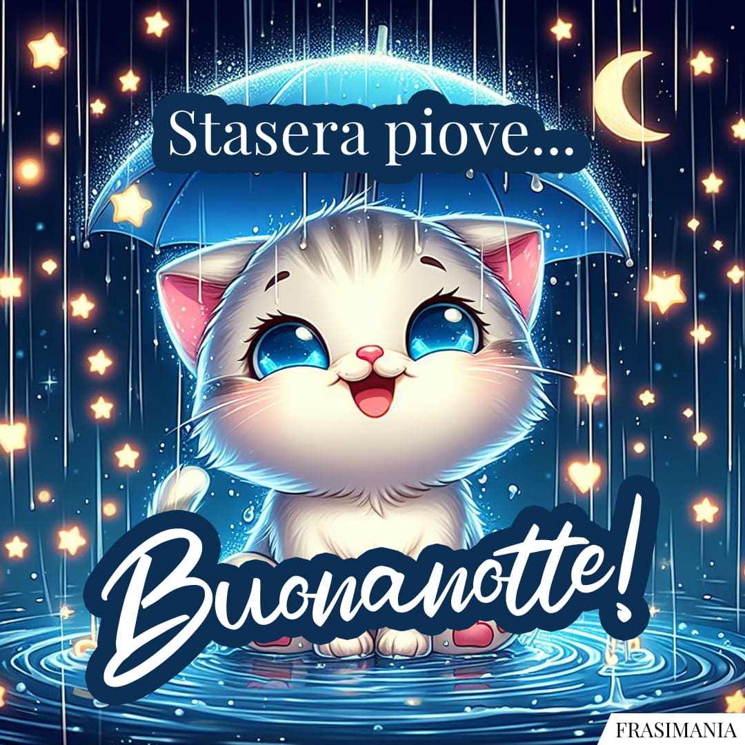 Stasera piove... Buonanotte!