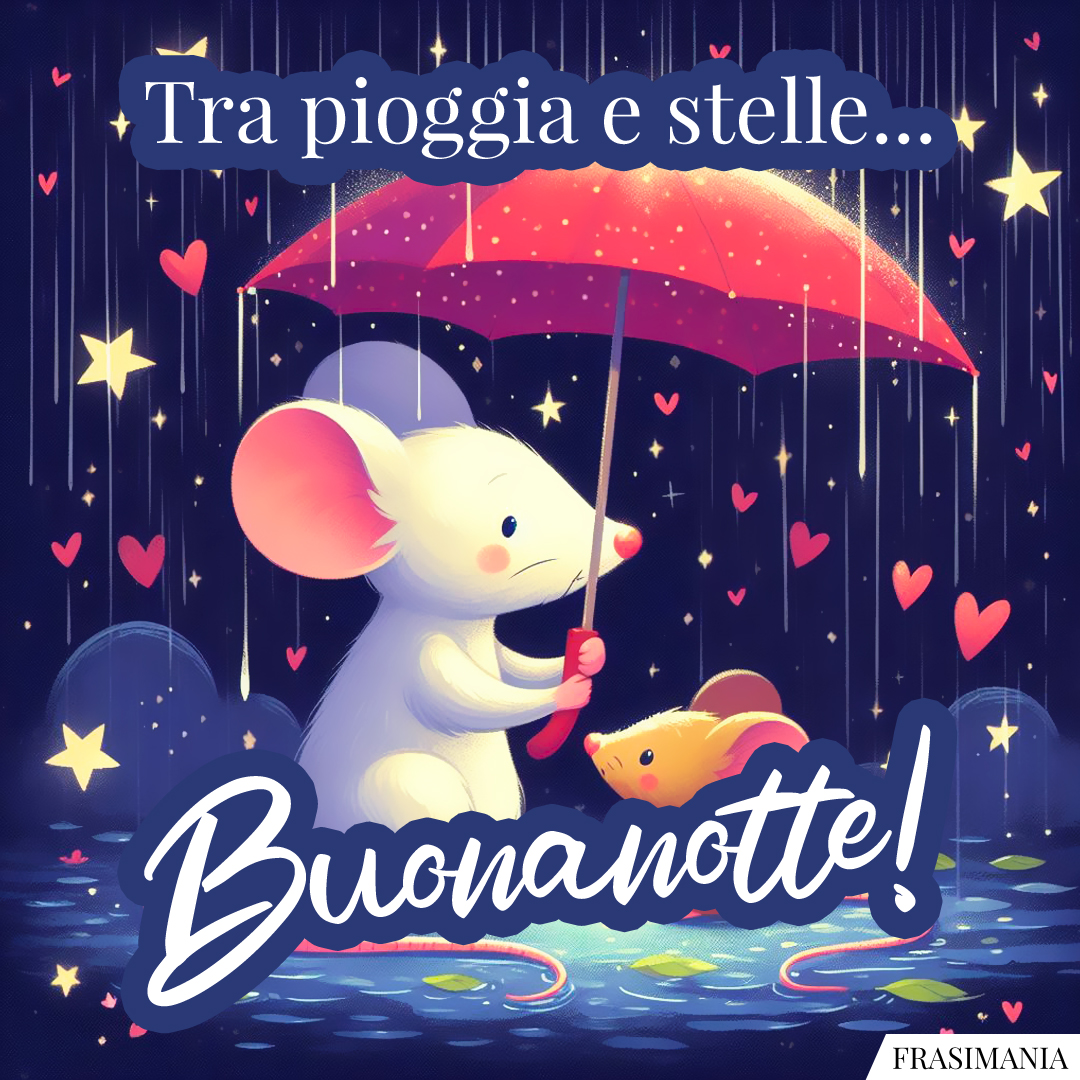 Tra pioggia e stelle… Buonanotte!