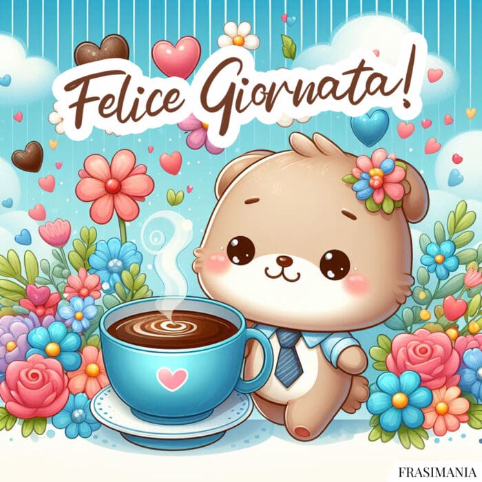 Buongiorno caffè felice giornata