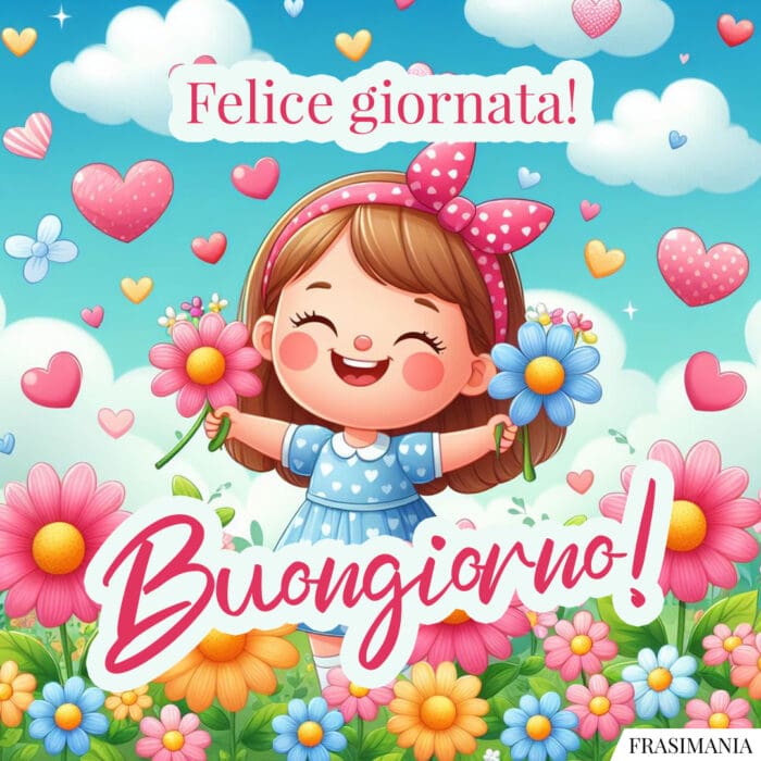 Buongiorno fiori felice