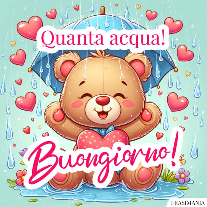 Buongiorno pioggia acqua