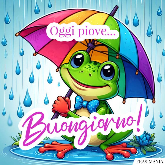 Buongiorno pioggia oggi piove