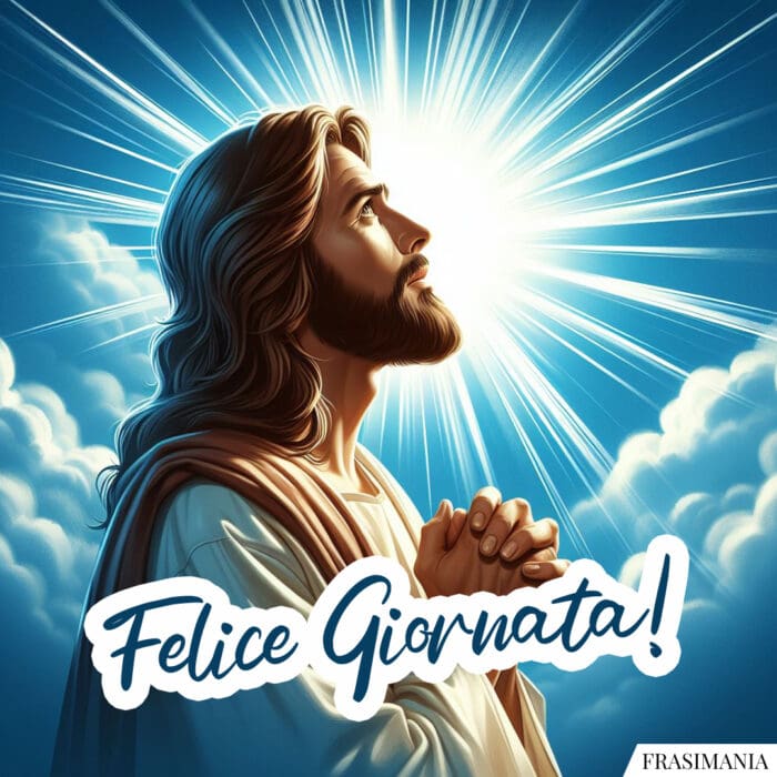 Buongiorno religiose Gesù felice