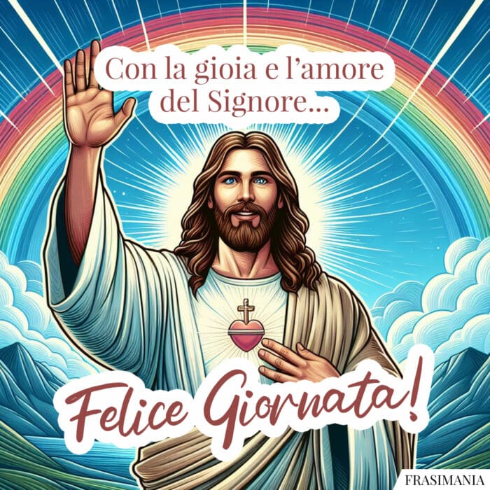 Buongiorno religiose gioia amore