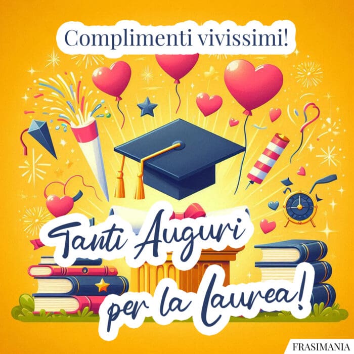 Complimenti vivissimi! Tanti Auguri per la Laurea!