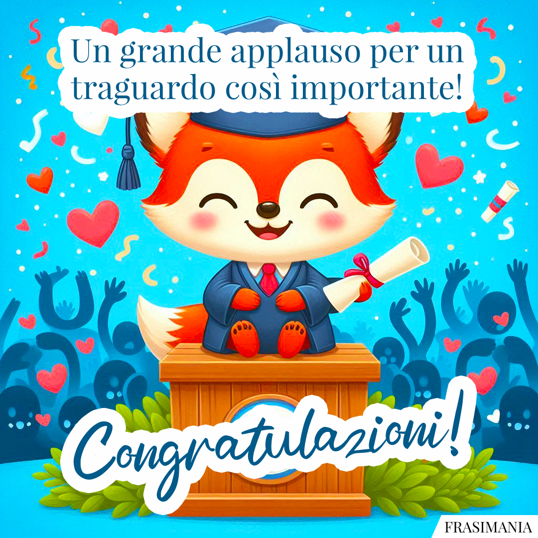 Un grande applauso per un traguardo così importante! Congratulazioni!