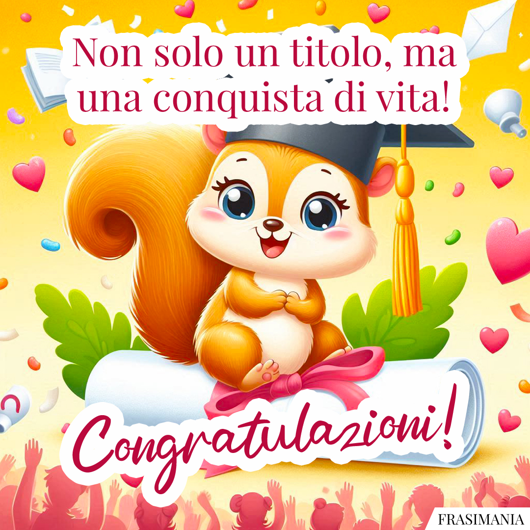 Non solo un titolo, ma una conquista di vita! Congratulazioni!