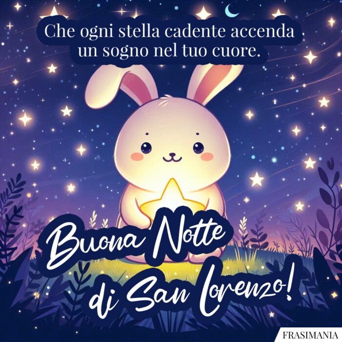 Che ogni stella cadente accenda un sogno nel tuo cuore. Buona Notte di San Lorenzo!