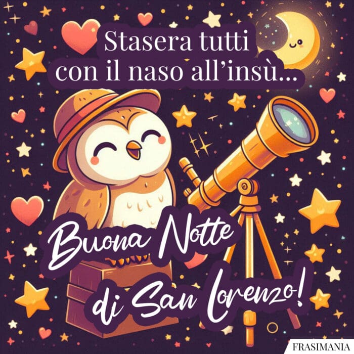 Stasera tutti con il naso all’insù… Buona Notte di San Lorenzo!