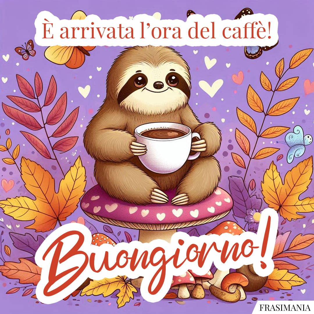 È arrivata l’ora del caffè! Buongiorno!