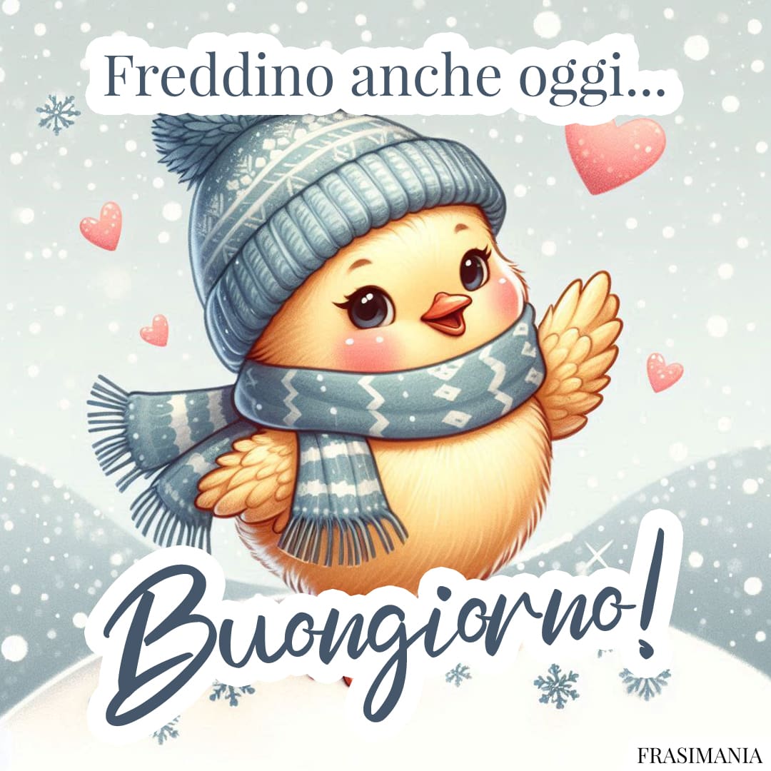 Freddino anche oggi... Buongiorno!