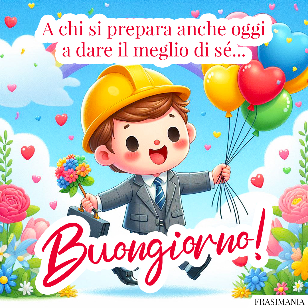 A chi si prepara anche oggi a dare il meglio di sé... Buongiorno!