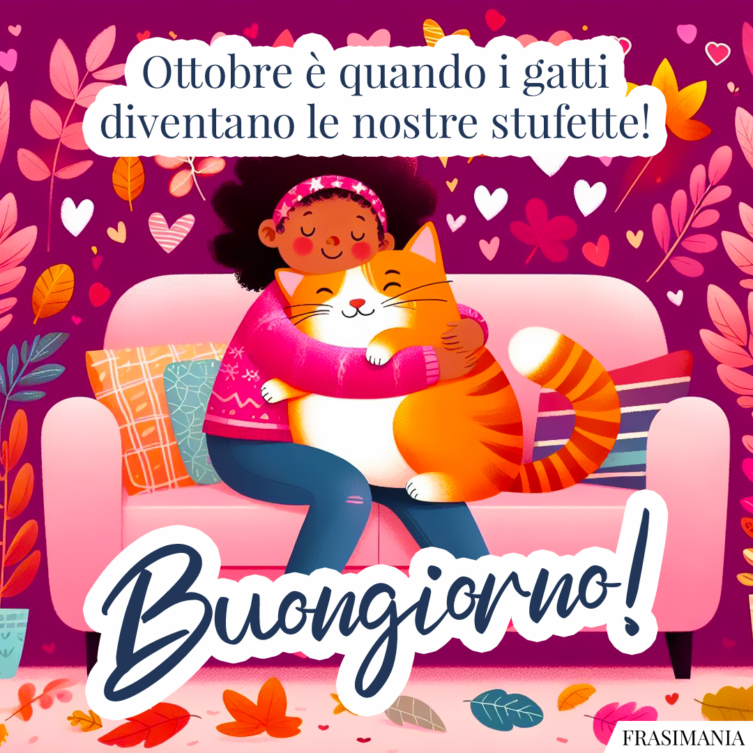 Ottobre è quando i gatti diventano le nostre stufette! Buongiorno!