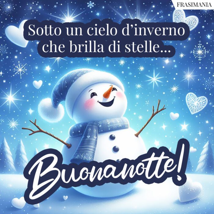 Sotto un cielo d’inverno che brilla di stelle... Buonanotte!